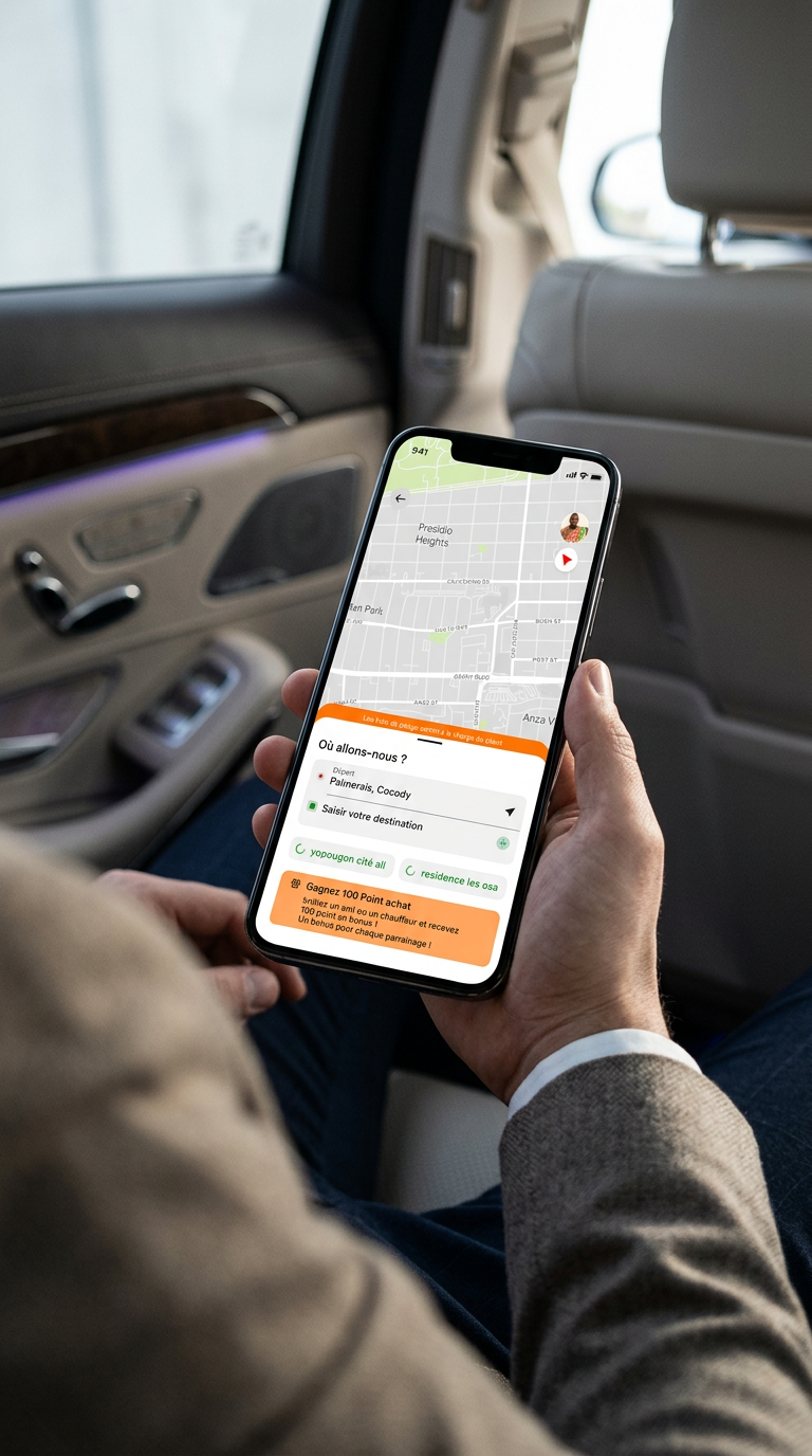 Application taxi Waren en usage